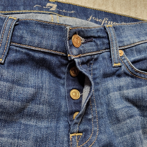 7 For All Mankind Josefina Skinny Boyfriend premium denim jeans - Picture 8 of 8